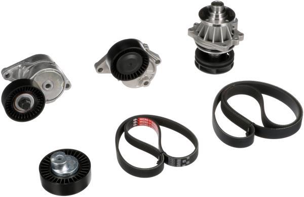 Pompe à eau+Jeu de courroie trapézoïdale à nervures (Pompe à eau et courroie accessoires) GATES KP26PK1540