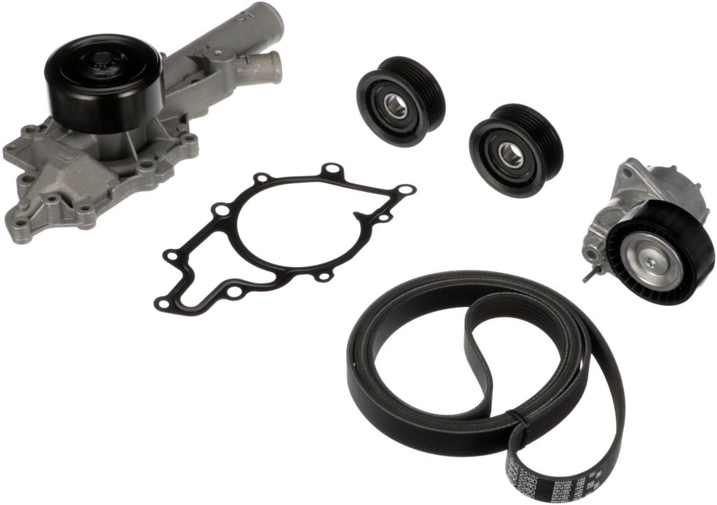 Pompe à eau+Jeu de courroie trapézoïdale à nervures (Pompe à eau et courroie accessoires) GATES KP26PK2260-1