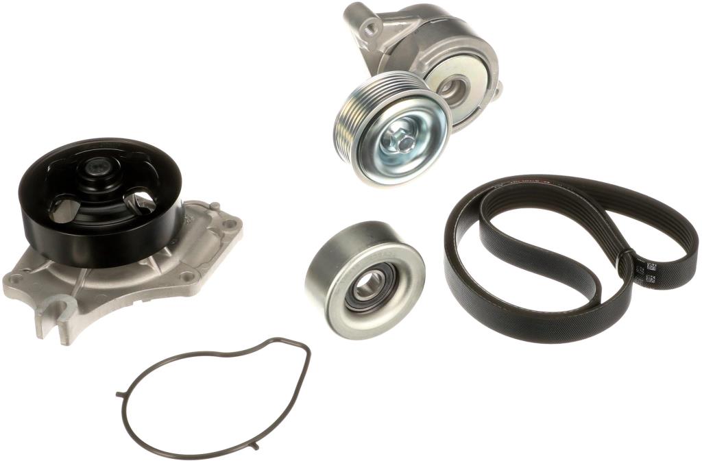 Bomba de agua + kit de correa poli V (Bomba de agua +  kit correas de accesorios) GATES ref. KP36PK2013