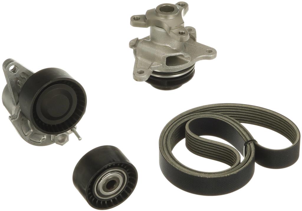 Pompe à eau+Jeu de courroie trapézoïdale à nervures (Pompe à eau et courroie accessoires) GATES KP37PK1685XS