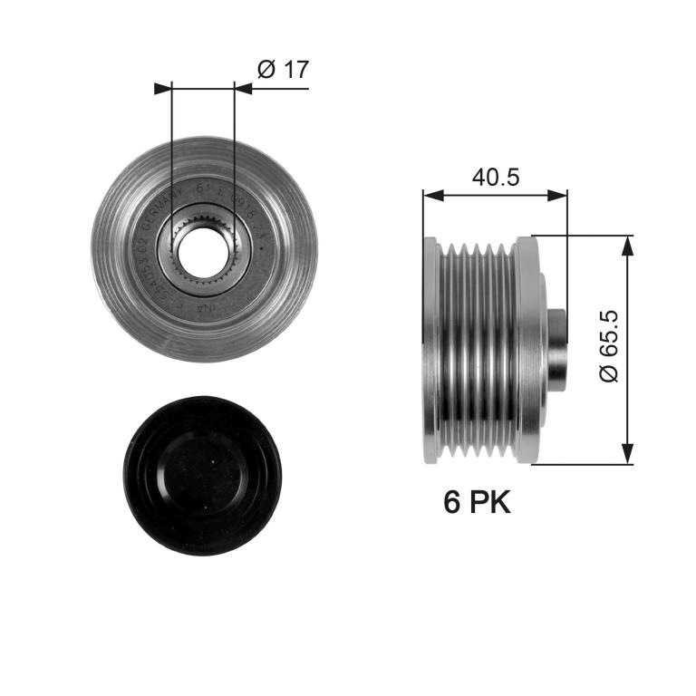 Rueda libre alternador GATES ref. OAP7032