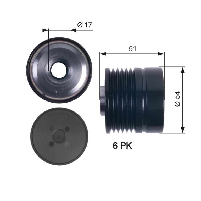 Rueda libre alternador GATES ref. OAP7118