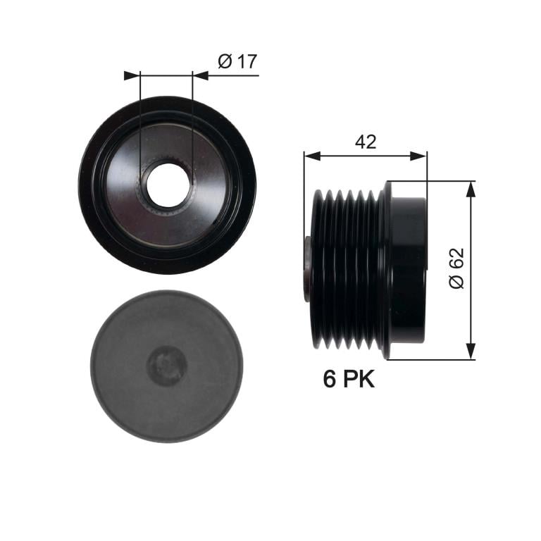 Rueda libre alternador GATES ref. OAP7152