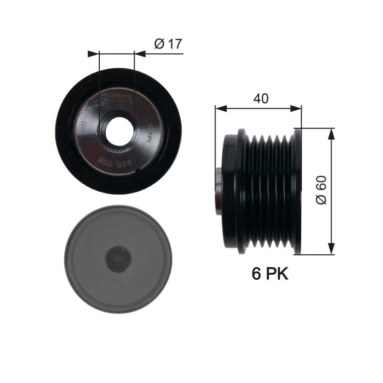 Rueda libre alternador GATES ref. OAP7154