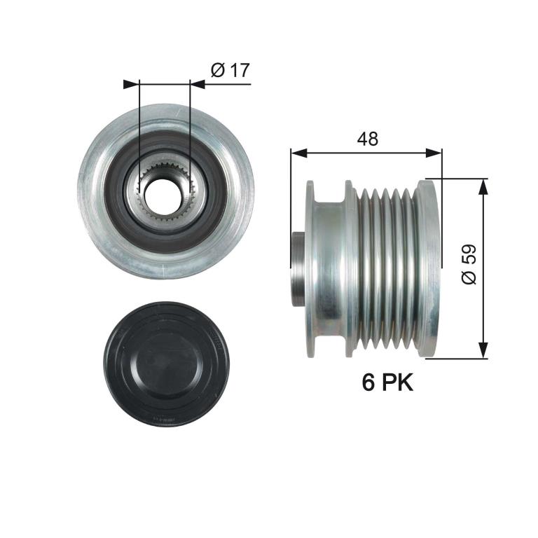 Rueda libre alternador GATES ref. OAP7178