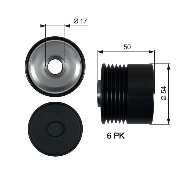 Rueda libre alternador GATES ref. OAP7188