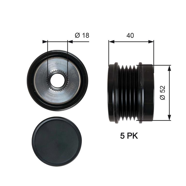 Rueda libre alternador GATES ref. OAP7209