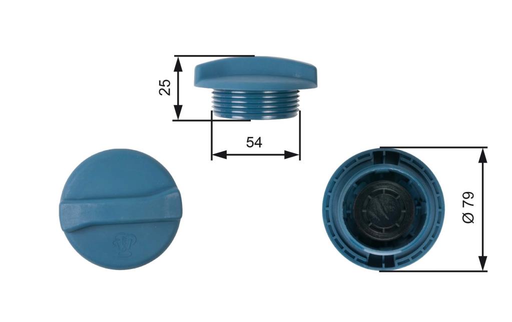 Bouchon, réservoir de liquide de refroidissement GATES ref. RC205