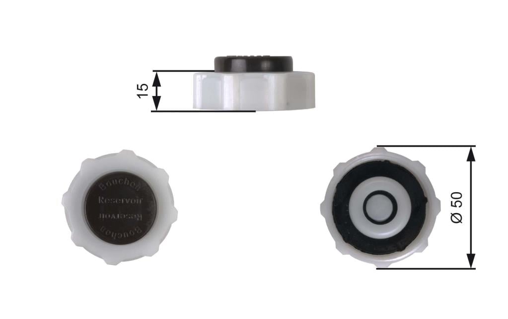 Bouchon, réservoir de liquide de refroidissement GATES ref. RC222
