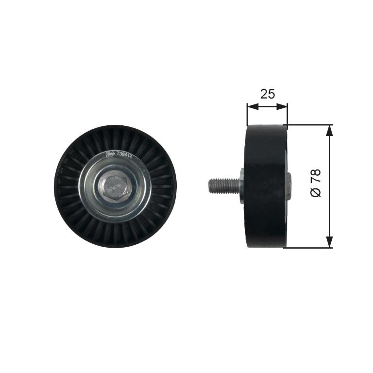 Galet enrouleur de courroie d'accessoire GATES ref. T36412