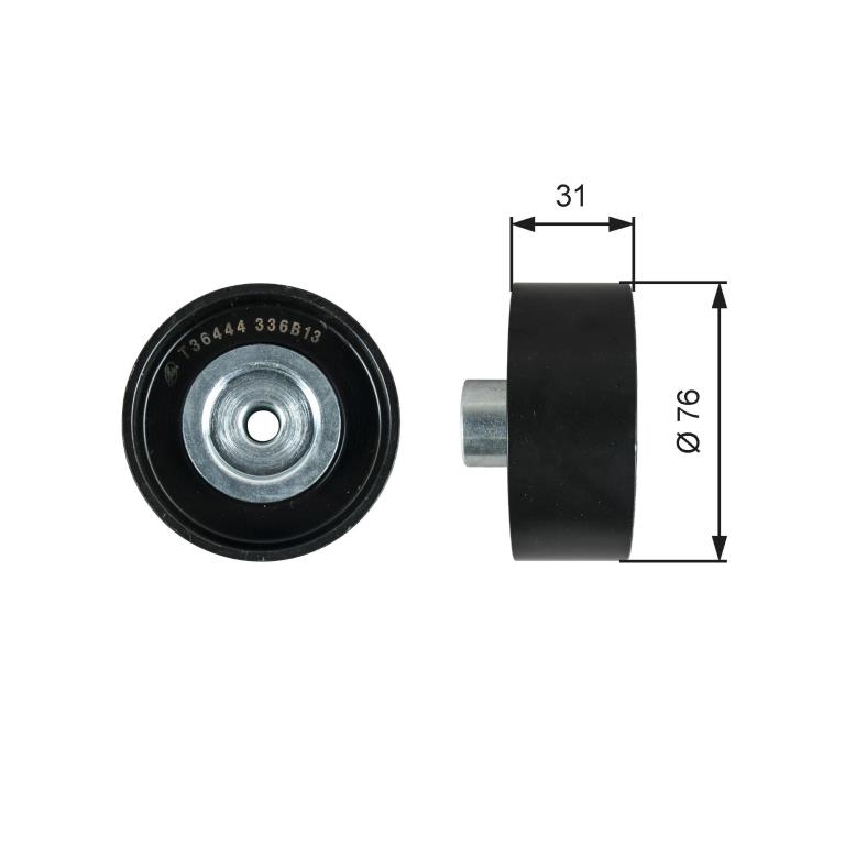 Galet Enrouleur De Courroie D'accessoire GATES Pour Citroen Fiat Ford Mondeo Transit Tourneo Peugeot Boxer