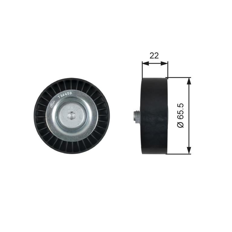 Galet enrouleur de courroie d'accessoire GATES ref. T36458