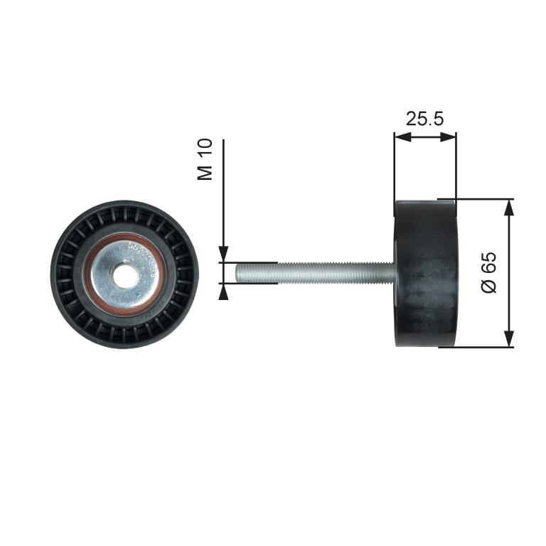 Galet enrouleur de courroie d'accessoire GATES ref. T36772
