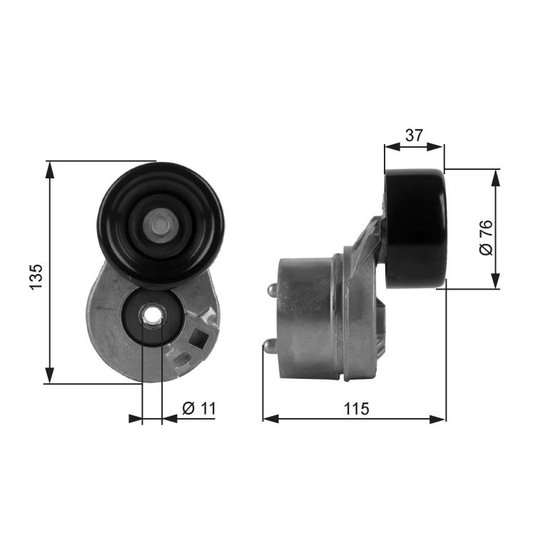 Rolo tensor da correia trapezoidal estriada GATES ref. T38431