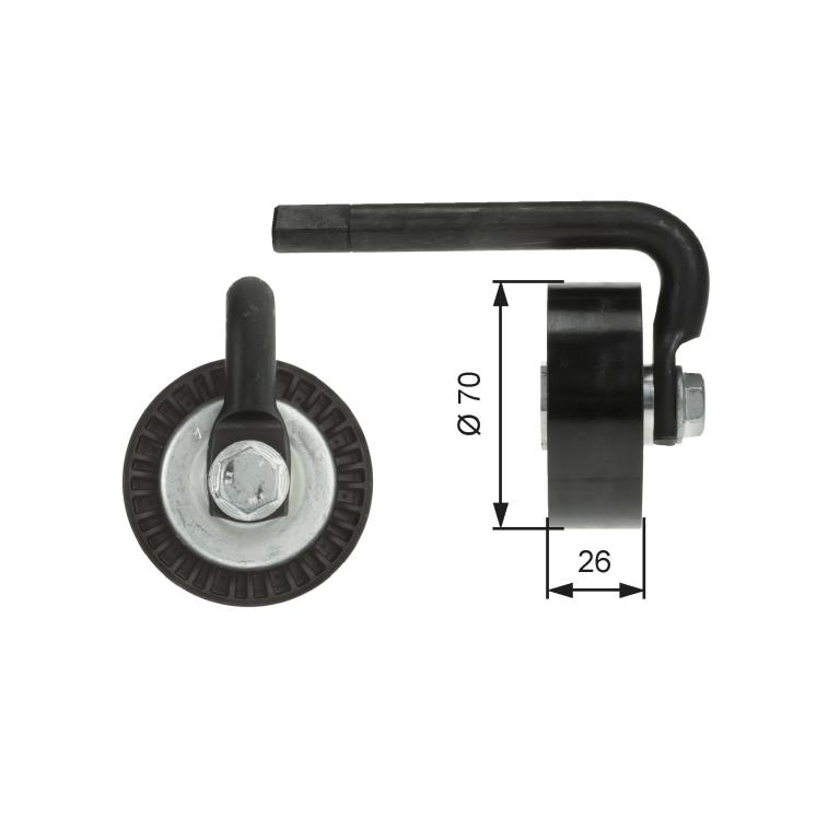 Rolo tensor da correia trapezoidal estriada GATES ref. T39012