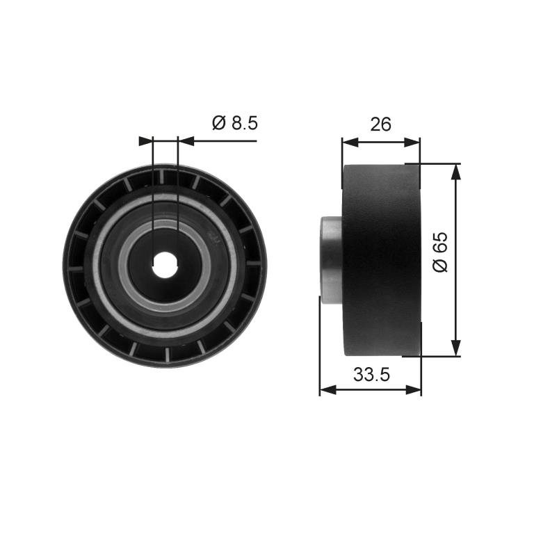 Rolo tensor da correia trapezoidal estriada GATES ref. T39057