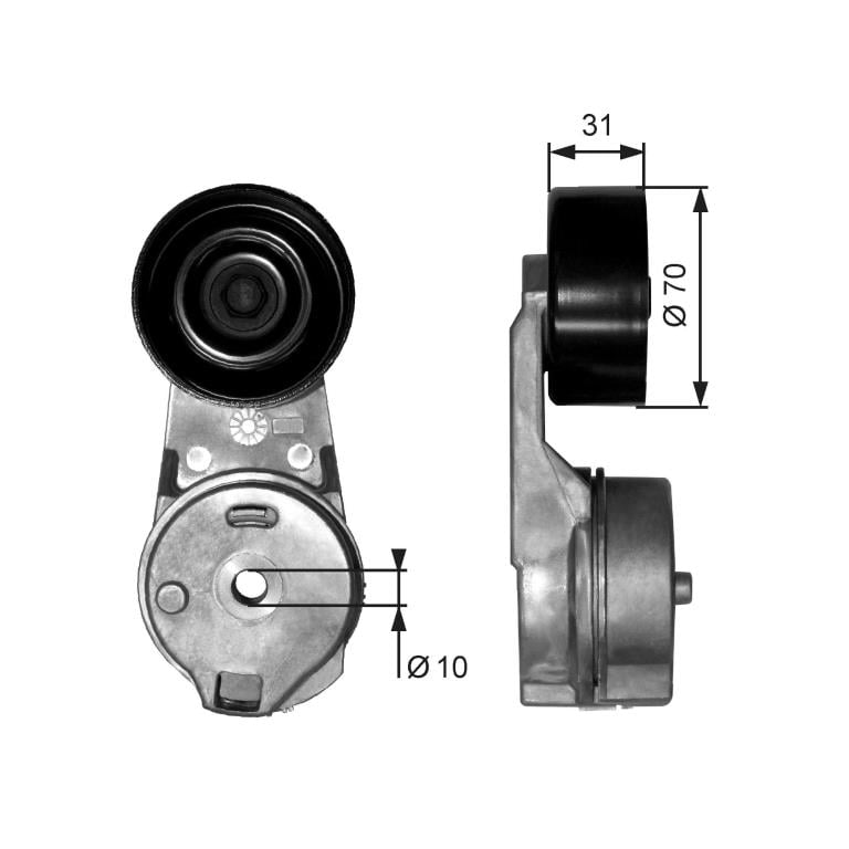 Rolo tensor da correia trapezoidal estriada GATES ref. T39065