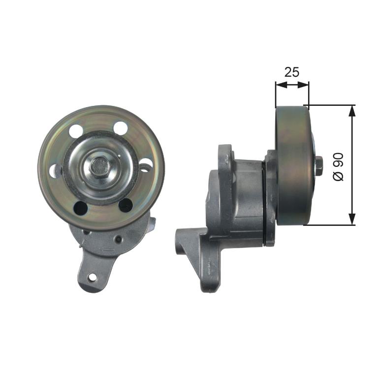 Tensor de correa, correa poli V GATES ref. T39154