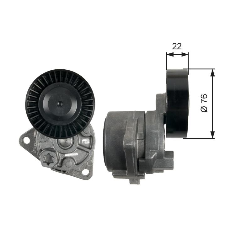 Rolo tensor da correia trapezoidal estriada GATES ref. T39217