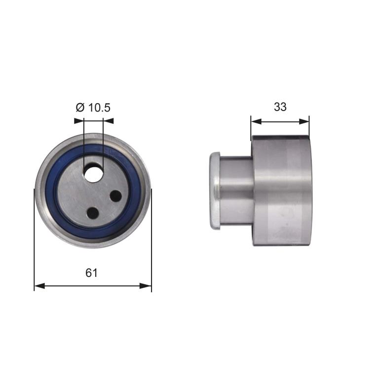 Rolo tensor da correia de distribuição GATES ref. T41119