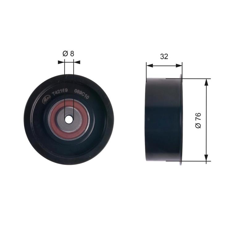 Galet enrouleur de courroie de distribution GATES ref. T42169