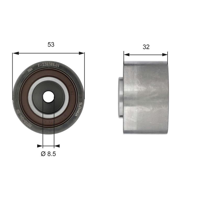 Galet enrouleur de courroie de distribution GATES ref. T42179