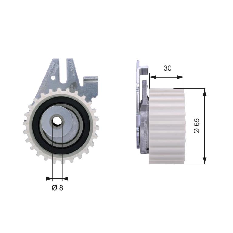 Polea tensora, correa distribución GATES T43024