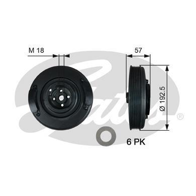 Poulie damper (Poulie de vilebrequin) GATES TVD1033