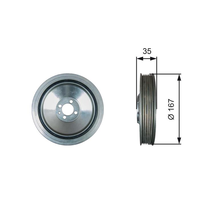 Poulie damper (Poulie de vilebrequin) GATES ref. TVD1135