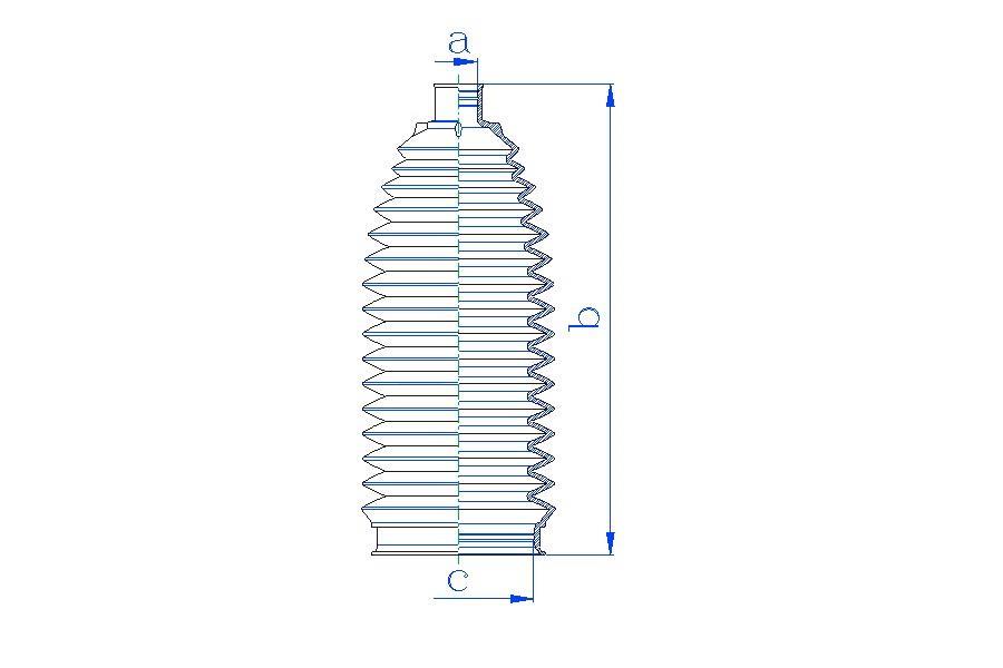 Joint-soufflet, direction (Soufflet de cremaillere) DA SILVA S.A.S. ref. K5597