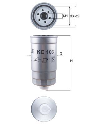Filtre à carburant (Filtre à gasoil) KNECHT FILTER ref. KC 103