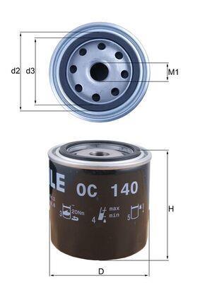 Filtro de aceite KNECHT FILTER ref. OC 140