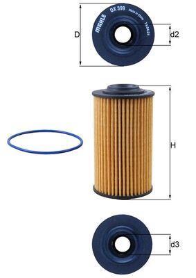 Filtre à huile KNECHT FILTER ref. OX 399D