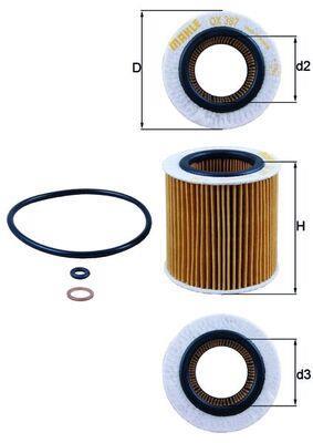 Filtro de aceite KNECHT FILTER ref. OX 387D