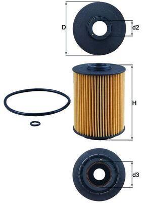 Filtro de óleo KNECHT FILTER OX 356D