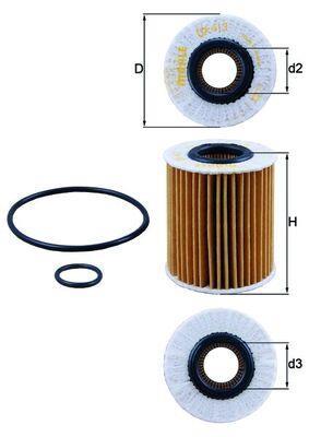 Filtro de aceite KNECHT FILTER ref. OX 413D1