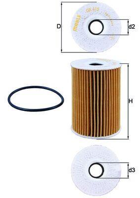 Filtro de aceite KNECHT FILTER ref. OX 415D