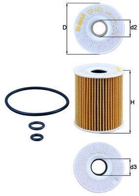 Filtre à huile KNECHT FILTER OX 422D