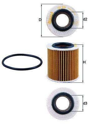 Filtro de aceite KNECHT FILTER OX 834D