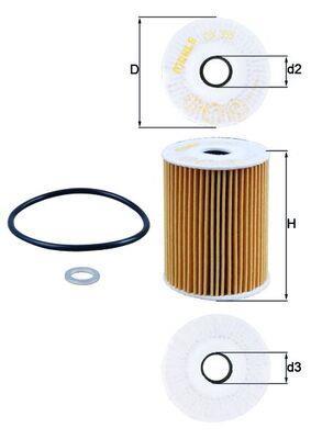 Filtre à huile KNECHT FILTER OX 355D
