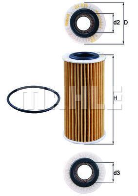 Filtre à huile KNECHT FILTER ref. OX 835D