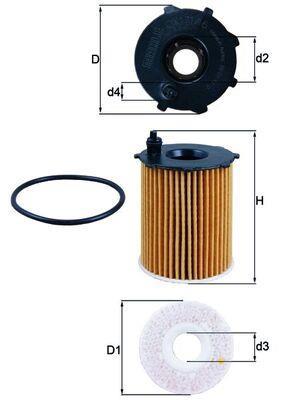 Filtro de aceite KNECHT FILTER ref. OX 171/16D