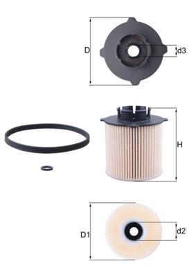 Filtre à carburant (Filtre à gasoil) KNECHT FILTER ref. KX 265D
