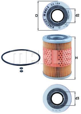 Filtro de aceite KNECHT FILTER OX 159D