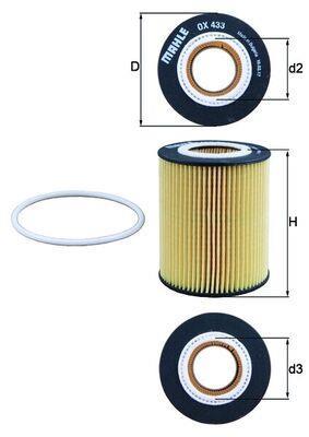 Filtro de óleo KNECHT FILTER OX 433D