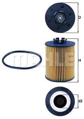 Filtro de aceite KNECHT FILTER ref. OX 173D