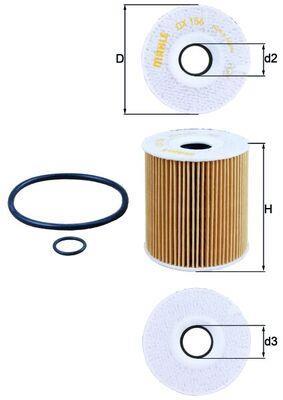 Filtro de aceite KNECHT FILTER ref. OX 156D1