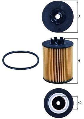 Filtro de aceite KNECHT FILTER ref. OX 173/2D