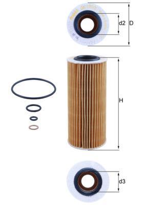 Filtro de aceite KNECHT FILTER ref. OX 177/3D