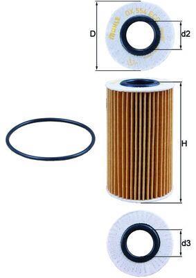 Filtre à huile KNECHT FILTER OX 554D1